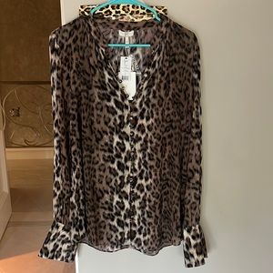 Joie leopard print blouse